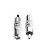 Yonextt F Tipi Dişi RCA Erkek Konnektör Gümüş RF Adaptörü Koaksiyel Dönüştürücü