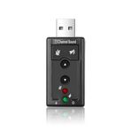 Yonextt Mini USB 2.0 3D Sanal 480 Mbps 7.1 Kanal Ses Kartı Adaptörü