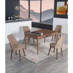 Yonga concept Lavinia 4 Sandalyeli Mutfak Masa Takımı Cappuccino