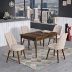Yonga concept Lavinia 4 Sandalyeli Mutfak Masa Takımı Krem
