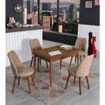 Yonga Concept Lavinia Mutfak Masa Takımı Sabit (4 Sandalyeli) - Cappuccino - 70X110