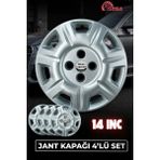 Yonga Oto Aksesuar Fiat Albea 14 Inç Jant Kapağı 4'lü Set Gümüş + 4 Amblem