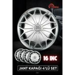 Yonga Oto Aksesuar Ford Transit 16 Inç Jant Kapağı 4'lü Set Gümüş + 4 Amblem + 8 Cırt Kelepçe