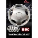 Yonga Oto Aksesuar Opel Corsa 13 Inç Jant Kapağı 4'lü Set Gümüş + 4 Amblem + 8 Cırt Kelepçe