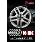 YONGA OTO AKSESUAR Renault Clio Jant Kapağı 16 İnç Kırılmaz 4'lü + 4 Amblem