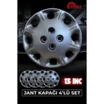 Yonga Oto Aksesuar Tofaş Serçe 13 Inç Jant Kapağı 4'lü Set Gümüş + 4 Amblem