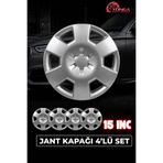 YONGA OTO AKSESUAR TOYOTA COROLLA 15 İnç Jant Kapağı 4'lü Set Gümüş + 4 Amblem + 8 Cırt Kelepçe