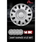 Yonga Oto Aksesuar Volkswagen Jetta 14 Inç Jant Kapağı 4'lü Set Gümüş + 4 Amblem + 8 Cırt Kelepçe