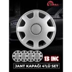 Yonga Oto Aksesuar Volkswagen Polo 13 Inç Jant Kapağı 4'lü Set Gümüş + 4 Amblem + 8 Cırt Kelepçe