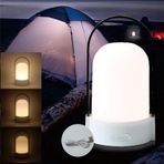 YONIKU Taşınabilir Akülü Fener Masa Lambası USB Şarj Edilebilir Çocuk Yatak Odası İç Mekan Dış Mekan Işık 3 Adımlı Kısılabilir Ultra Parlak LED (6,2 inç, Siyah Saplı)