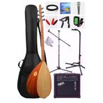 Yonka B-142K-Amp Amfili Kısa Sap Çınar Ağacı Kaliteli Saz Bağlama Seti