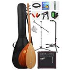 Yonka B-142k-amp Amfili Kısa Sap Çınar Ağacı Saz Bağlama Seti