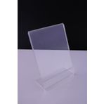 Yöntime Yatay L tipi Föylük Dosyası Dikey Masa Üstü 2.8 Mm Şeffaf Pleksi Broşürlük Evrak Rafı 15.5x11