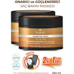 Yoon 2'li Saç Bakım Maskesi 360° Yoğun Onarıcı Hyaluronik Asit ve Keratinli Saç Maskesi 2 Adet x 250ML