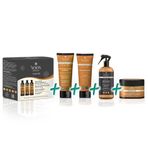 YOON 5'li Mega Keratin Saç Bakım Seti, Düzleştirici & Saç Botoxu, Tuzsuz Şampuan, Bakım Spreyi, Maske ve Krem, Saç Dökülme Karşıtı, Güçlendirici ve Dolgunlaştırıcı, 5X Yoğun Saç Bakım Seti