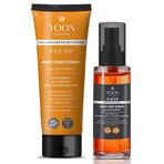 YOON Saç Bakım Seti, Kolajen ve Biotin İçeren Saç Kremi ve Keratin Serum, Tüm Saç Tipleri için Nemlendirici ve Onarıcı Bakım