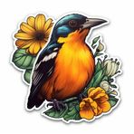 Yoonek Graphics Maryland Baltimore Oriole Bird Kara Gözlü Susan Çiçek Vinil Çıkartma Araba, Dizüstü Bilgisayar, Bardak, Daha Fazlası için. #8661-4 inç