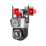 Yoosee YS-17 Çift Kameralı PTZ Speed Dome 5MP Siren Alarmlı Beyaz Güvenlik Kamerası