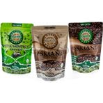 Yöresel Adıyaman Kahvesi 3 Lü Paket Osmanlı Dibek Kakuleli,damla Sakızlı ve Menengiç Kahvesi - 600 gr - Cafe Crema