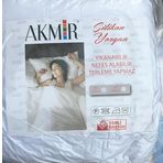Yorgan 90167 Silikon akmr TEK Kişi Model Beyaz Pamuk Kumaş hijyenik paket El Yapı