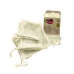 York file torba 3'lü set sebze torbası, meyve torbası, tekrar kullanılabilir alışveriş filesi, pamuk, meyve filesi, file çanta, 30 x 35 cm – 25 x 30 cm – 18 x 23 cm, Eco Natural, beyaz