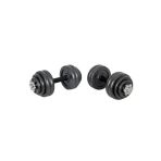 York Fitness Dambıl Seti, 30 , Taşıma Çantalı, Döküm Plakalar, 2 Adet 34 Cm Krom Bar, Siyah Renk