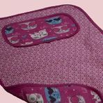 YORKA TEXTİLE Bebek Alt Açma Minderi Bakım Pedi Örtüsü Pembe Kedi Desenli