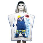 YORKA TEXTİLE Cool Ayıcık Çocuk Panço & Çocuk Bornoz Panço & Çocuk Plaj Havlu 4-6 YAŞ