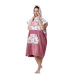 YORKA TEXTİLE Denizanası Temalı Surf Ve Dalış Pançosu & Sörf Pançokapüşonlu havlu, panço, sörf, yüzme, banyo, yetişkinler, erkekler, kadınlar için(TEK BEDEN&KALIP)