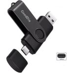 Yorke 16 GB USB 2.0 Cep Telefonu ve Bilgisayar Için Çift Kullanımlı U Disk - Siyah (Yurt Dışından)