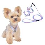 YorkieGogo AirTag tutuculu köpek koşum takımı ve tasma, su geçirmez takip kılıfı, küçük köpekler, çay fincanı ırkları ve kediler için mükemmel (Mor, M)