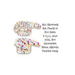 yorni 2 Adet, Ekonomik Set, 2-4yaş, Family ve Zoo Desen, UZUN Kollu, Sıvı Geçirmez, Cepli, Mama Önlüğü