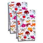 Yorni Alt Açma Örtüsü, Sıvı Geçirmez Bebek Bakım Örtüsü, Zoo Zoo İkili Ekonomik Set, 65x80cm,%100 Polyester