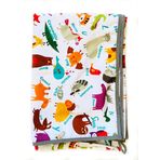 Yorni Su Geçirmez Yer/Masa Örtüsü,%100 Polyester, Çok Amaçlı Kullanım, Zoo Desenli, 150x180cm, Aktivite, Yemek ve Oyun için, Doğa Dostu ve Çevreci