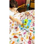 Yorni Zoo, 145x150cm Oyun Matı, Oyun Parkı, Bebek Yatağı, Oyun Halısı Oyun Minderi için Sıvı Geçirmez Örtü, Makinede Yıkanabilir - Beyaz - 145 x 150 cm