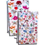 Yorni, Zoo Family Ikili, Ekonomik Set, Ebat: 65X80CM, Sıvı Geçirmez Alt Açma Örtüsü, Bebek Bakım Örtüsü, Büyük Boy - Beyaz
