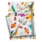 yorni Zoo Sıvı Geçirmez Mama Sandalyesi Altı Için Yer Örtüsü, Masa Örtüsü, Makinada Yıkanabilir (145x300 cm)