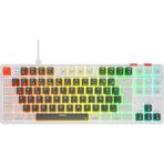 Yoru Tkl Gri/beyaz Type-C Bağlantılı Outemu Red Swich Q Mekanik Gaming Oyuncu Klavye Rgb
