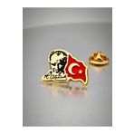 Yörük Tasarım Atatürk&bayrak Yaka Rozeti Altın Kaplama