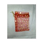 yörük tuhafiye Şeffaf Tül Kese 100 Adet Kırmızı (12x14 Cm)kına,bebek,çerez,nişan,nikah,düğün Hediye,lavanta Kesesi5