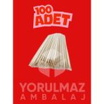 Yorulmaz Ambalaj 🔥🔥🔥 20 cm Çöp Şiş – 100 Adet | Piknik, Mangal ve Parti Için Tek Kullanımlık Şiş - 1 Adet
