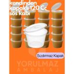 Yorulmaz Ambalaj 25 Adet Sızdırmaz 120 ml Mini Saklama Kabı – Sosluk, Buzluk Kabı, Et Suyu & Kemik Suyu Uyumlu