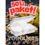 Yorulmaz Ambalaj 😊🍮🥮🟡250 gr Plastik Baklava Kabı – Kapaklı, Sızdırmaz, Şeffaf Tatlı Kutusu 50 ’ Li