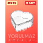 Yorulmaz Ambalaj ❤️ 300 cc Kalp Şeklinde Kristal Kase 12 Adet – Şık ve Zarif Sunum Kasesi