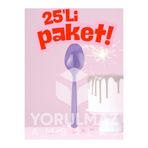 yorulmaz ambalaj ✨Happy Party Lila Plastik Kaşık 25’li – Partiler ve Özel Günler İçin Tek Kullanımlık✨