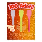yorulmaz ambalaj 🥄🐼Renkli Plastik Dondurma ve Tatlı Kaşığı 100 Adet – Tek Kullanımlık Eğlenceli Kaşık🍧🌈