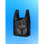 Yorulmaz Ambalaj Siyah Atlet Poşet Küçük Boy 26×35 cm – Kalın & Dayanıklı Market-Manav Poşeti | 1 kg