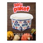 yorulmaz ambalaj 🍲✨ Sızdırmaz Kapaklı 14 Oz Karton Çorba Kasesi 50’li – Şık Tasarım, Güvenli Taşıma, Paket Servis İç