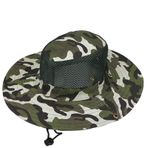 Yosemite Moda Balıkçı Şapkası Açık Hava Geniş Kenarlı Kamuflaj Balıkçı Boonie Şapkası Anti UV Şapka Yaz Seyahat Üniseks Safari Şapkası Kadın Erkek için, çim yeşili, 1