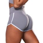 Yosemite Yaz Büyük Beden Kadın Yüksek Bel Kalça Kaldırıcı İnce Yoga Spor Şortları Boxer Sıcak Pantolon Şort Kadınlar için Gri L